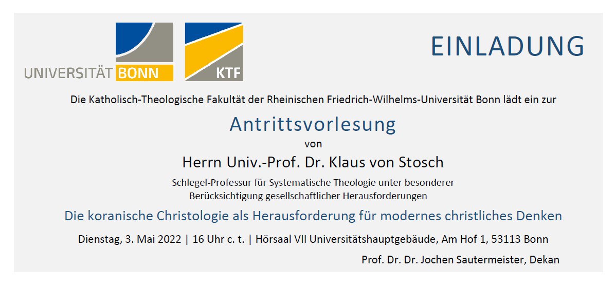 Antrittsvorlesung Prof. Dr. Klaus von Stosch