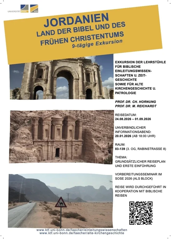 Plakat Exkursion Jordanien 8/2026