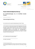 Selbstständigkeitserklärung