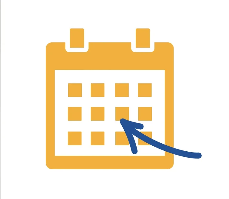 Piktogramm Kalender Pfeil