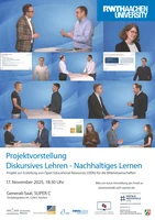 Ankündigung Projektvorstellung OER. Diskursives Lehren - Nachhaltiges Lernen