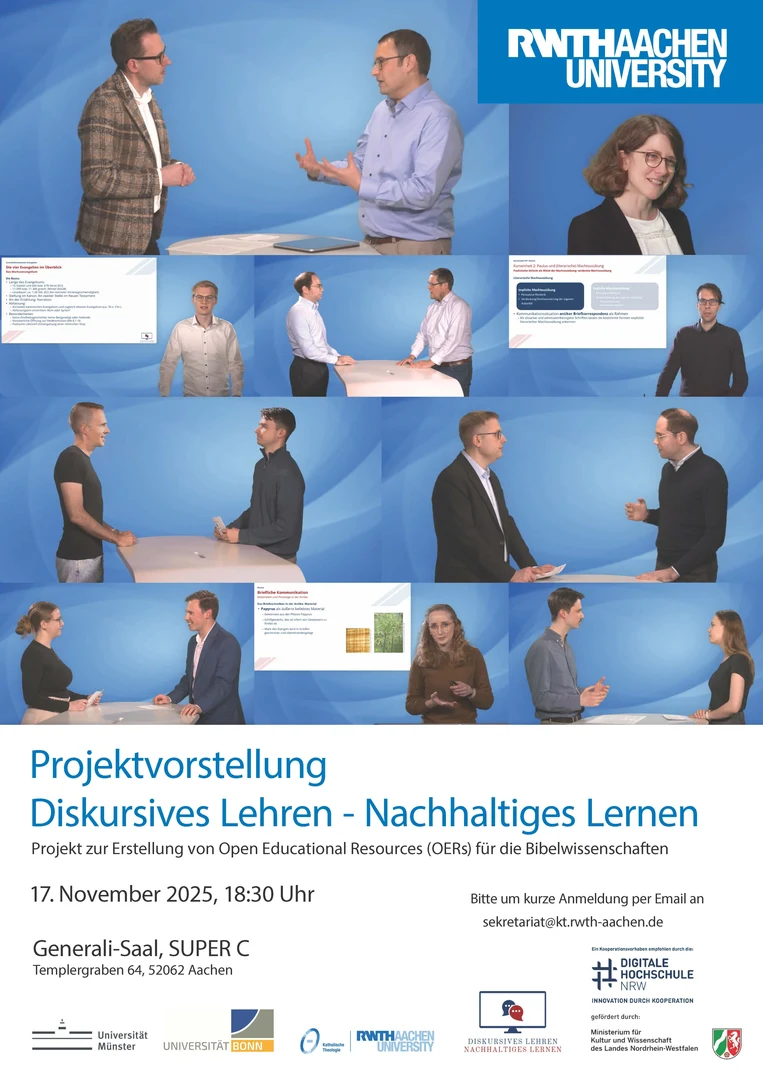 Ankündigung Projektvorstellung OER. Diskursives Lehren - Nachhaltiges Lernen