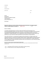 Request for Admission to the First Module Examination / Overall Examination