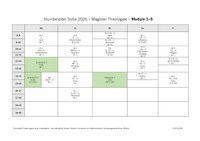 Stundenplan Magister Theologiae/Kirchliches Examen Sommersemester 2026