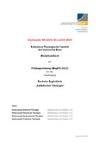 Modulhandbuch Bachelor Begleitfach PO 2015 WS 2019/20 und SS 2020