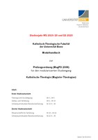 Modulhandbuch Magister Theologiae PO 2008 WS 2019/20 und SS 2020