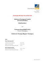 Modulhandbuch Magister Theologiae PO 2015 WS 2019/20 und SS 2020
