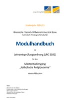 Modulhandbuch Katholische Religionslehre (Master of Education) Wintersemester 2024/25 und Sommersemester 2025