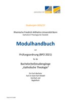 Modulhandbuch Bachelor(teil)studiengänge Ein-Fach, Fach im Zwei-Fach-Modell, Kernfach und Begleitfach Wintersemester 2026/27 und Sommersemester 2027