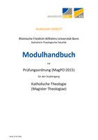Modulhandbuch Magister Theologiae Wintersemester 2026/27 und Sommersemester 2027