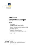 Prüdungsodnung für den weiterbildenden Masterstudiengang „Schutz vor sexualisierter Gewalt und Machtmissbrauch in Organisationen (SGuMO)“