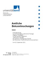 Prüfungsordnung Magister Theologiae und Bachelor Begleitfach vom 23.09.2015 (PO 2015)