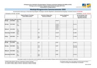 Prüfungstermine Sommersemester 2025