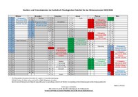 Studien- und Fristenkalender für das Wintersemester 2025/26