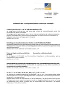 Allgemeine Beschlüsse des Prüfungsausschusses (PA MagTheol)