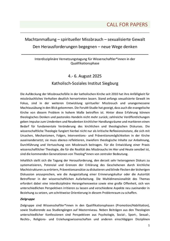 Tagung LeusslerSchrage Call Deutsch